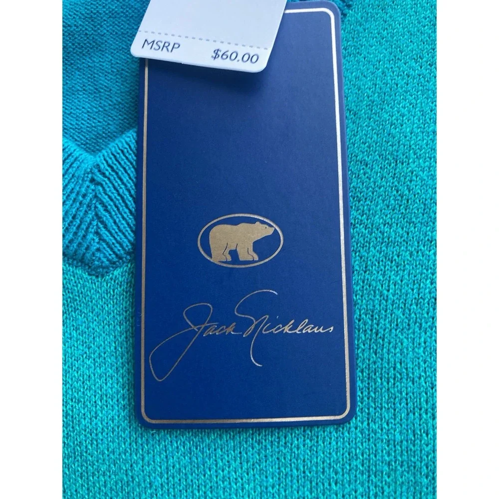 Jack Nicklaus Golf Pullover V Neck Sweater Vest Bear Embroidered Size X-LARGE